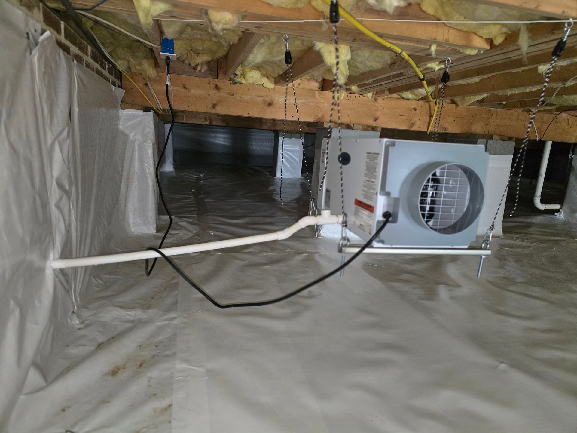 Enhanced Crawl Space with Vapor Barrier