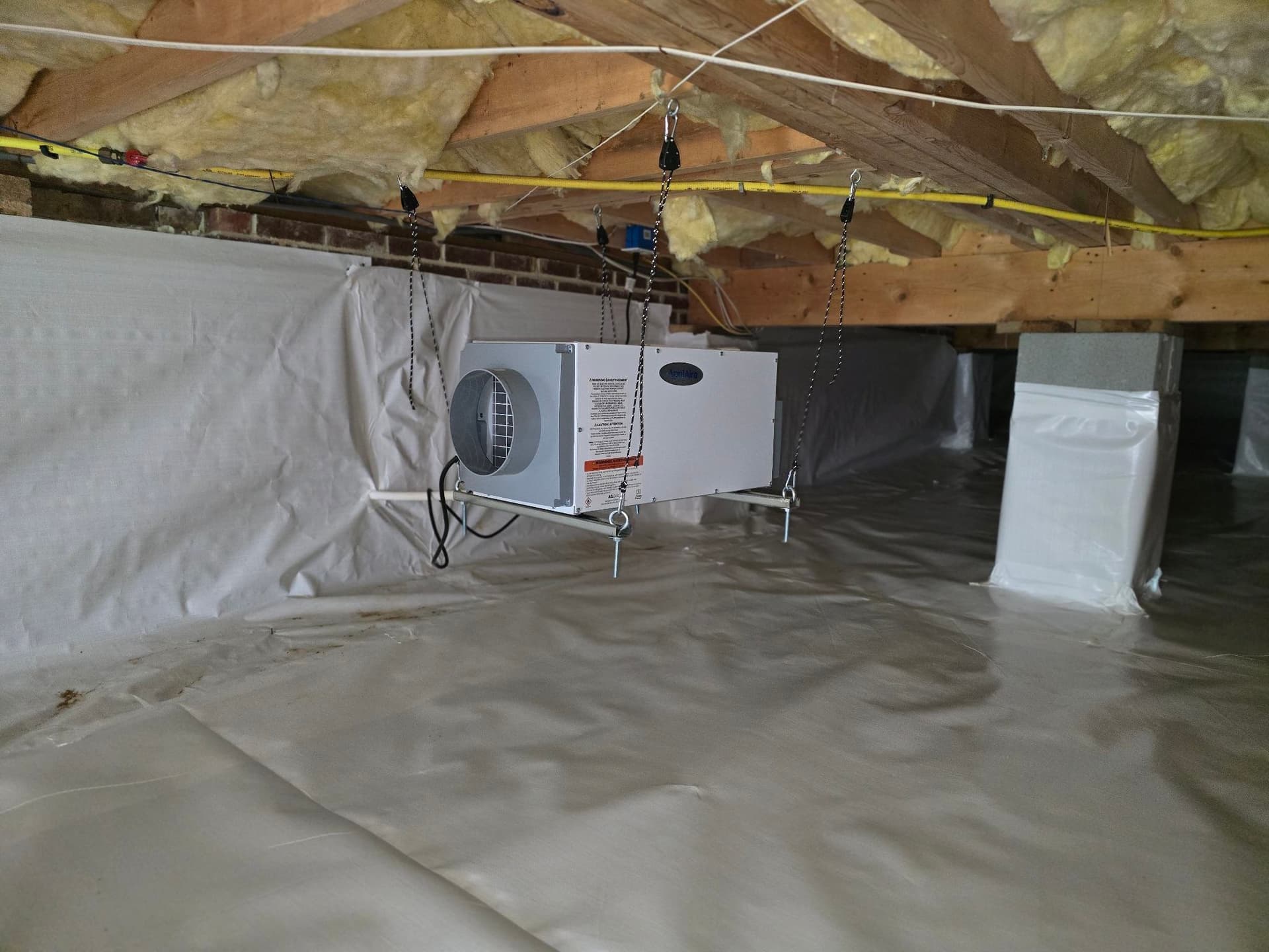 Enhanced Crawl Space with Vapor Barrier