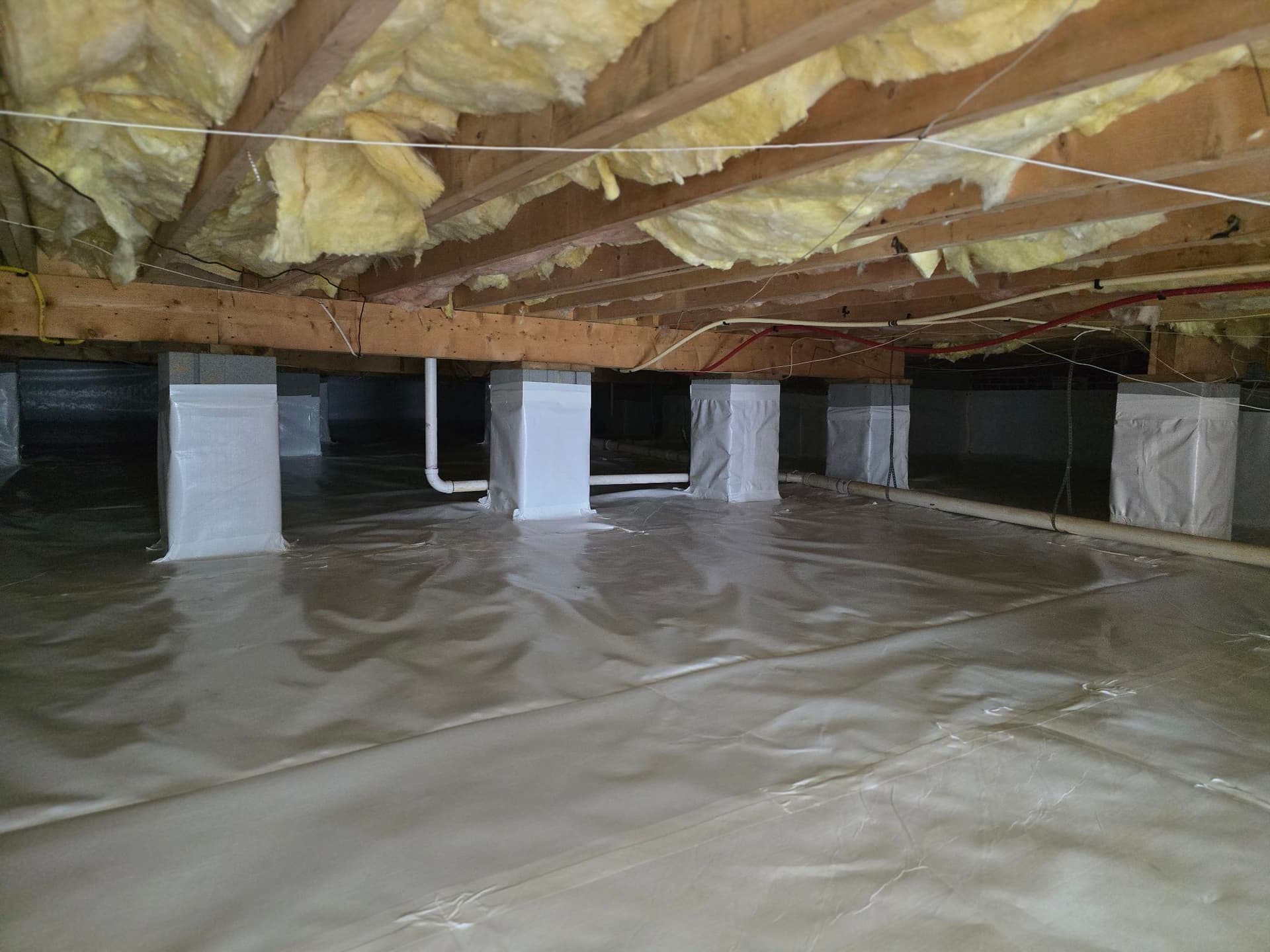 Enhanced Crawl Space with Vapor Barrier